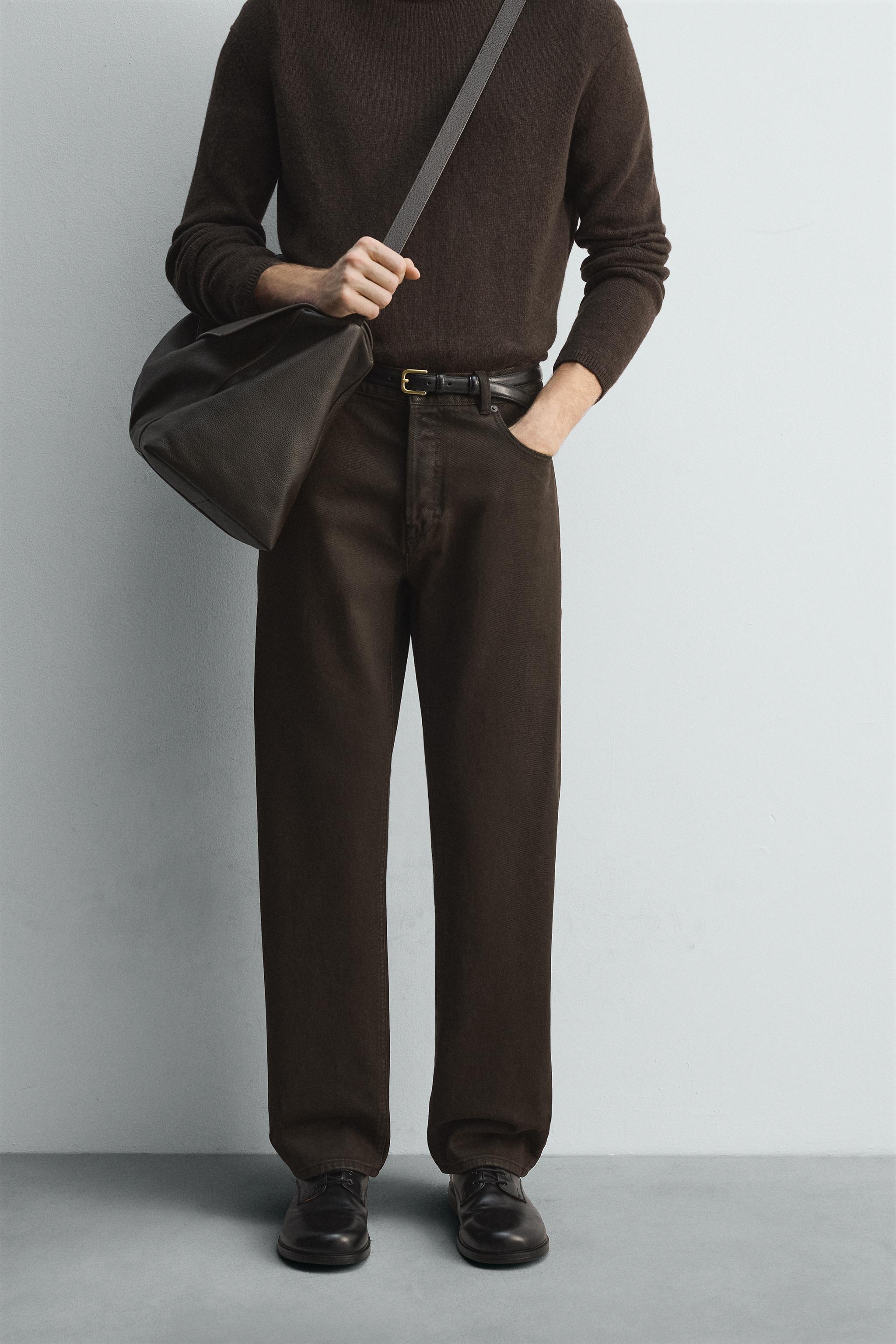 WAXED FINISH STRAIGHT FIT JEANS